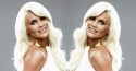 Flavia Alessandra: platinada, de calcinha e  superdecote