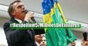 População reage ao desrespeito ao presidente e #Respeitem57 MilhõesdeEleitores é líder nos Trending Topics