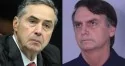 Fotomontagem: Luís Roberto Barroso e Jair Bolsonaro