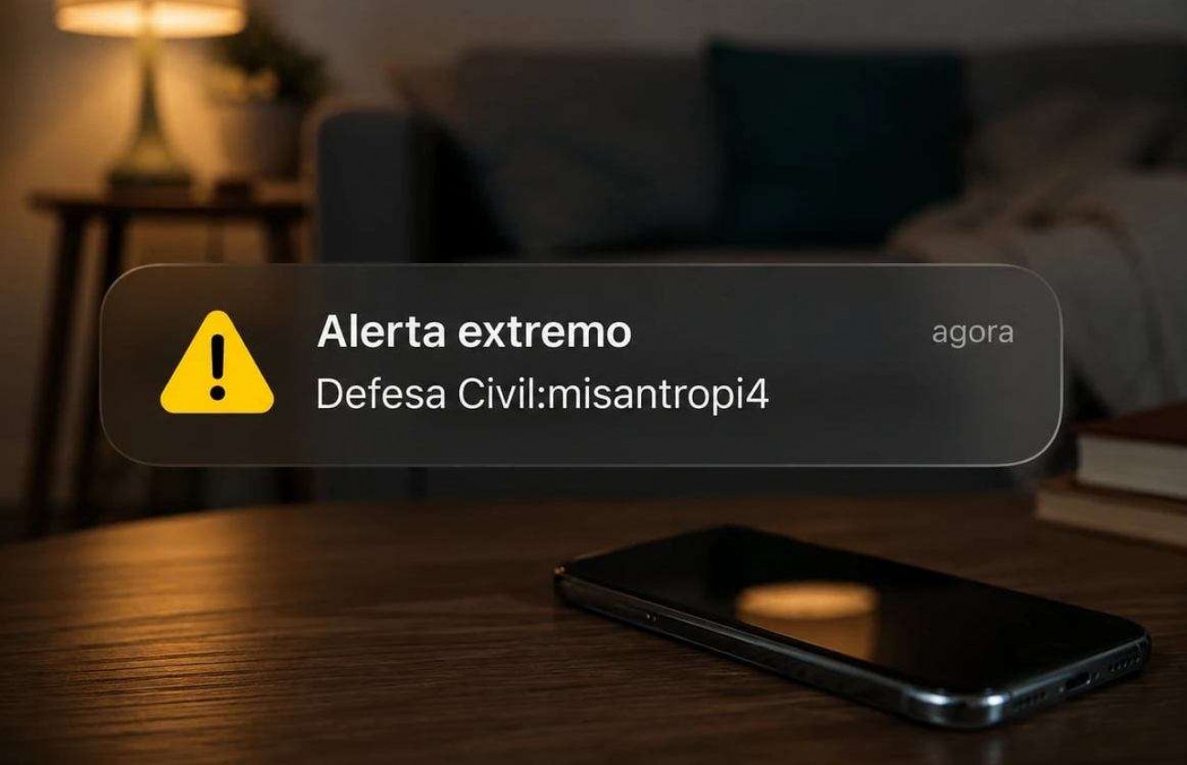 O falso alerta que brasileiros receberam da Defesa Civil durante essa madrugada