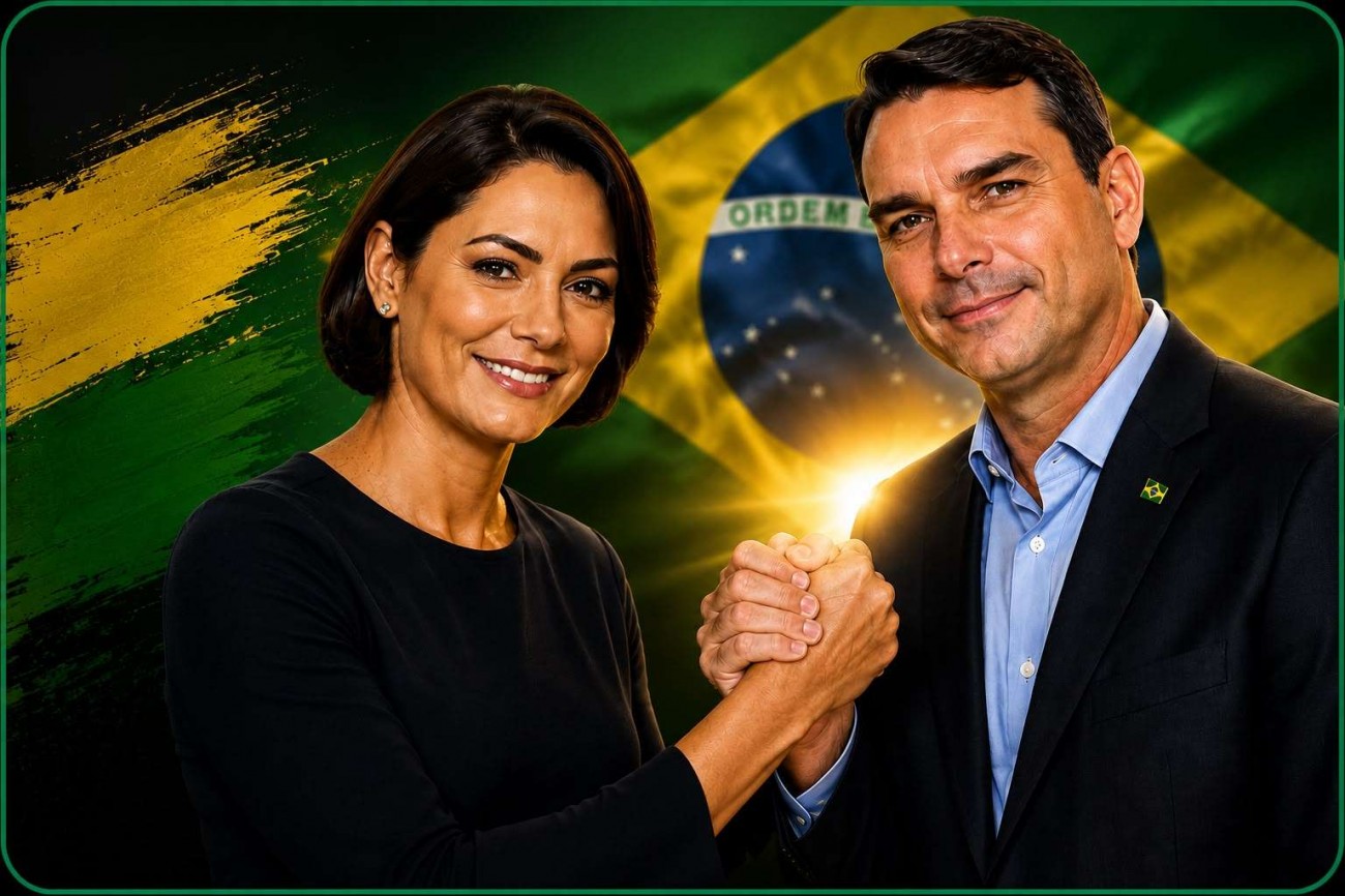 Direita Unida: Flávio e Michelle selam a paz (veja o vídeo)