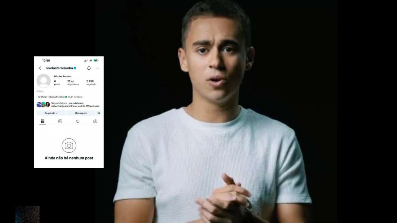 Instagram de Nikolas amanhece com todo o seu conteúdo apagado (veja o vídeo)