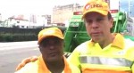 Para conhecer a realidade do trabalhador, Dória sai no caminhão da limpeza pública (veja o vídeo)