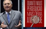 Renan, adota retórica de Lula e lança livro onde fala de “perseguição”