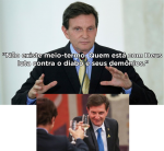 “Quem está com Deus, luta contra o diabo e seus demônios”, disse Crivella