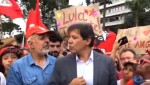 Haddad visita Lula, fala para uma plateia de “militontos” e garante que o petista está “sóbrio” (Veja o Vídeo)