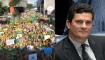 Manifestantes fazem homenagem ensurdecedora a Sérgio Moro (veja o vídeo)