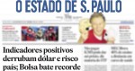 Capa do Estadão estampa recorde da Bolsa e Bolsonaro fala sobre a “rendição da imprensa”