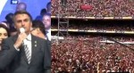 Evangélicos aplaudem Bolsonaro, efusivamente, em estádio completamente lotado (veja o vídeo)