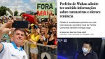 A imprensa "isentíssima": Bolsonaro cumprimenta eleitores: irresponsabilidade. China esconde vírus: acidente