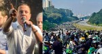 Sucesso espetacular da "motociata" de Bolsonaro em SP incomoda o "Calcinha Apertada" (veja o vídeo)