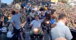 Bolsonaro faz entrada monumental em gigantesca motociata e é recebido por multidão na Marcha Para Jesus, em MG (veja o vídeo)