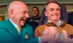 Bolsonaro vai com Hang a jogo do Palmeiras e mostra que é "pé quente" (veja o vídeo)