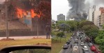 Incêndio atinge um dos mais importantes viadutos de SP (veja o vídeo)