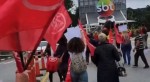 MTST toma conta da frente do SBT em protesto contra Ratinho