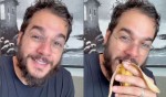 Namorado de Fátima Bernardes come banana ao citar Neymar e web não perdoa o “racismo”