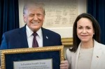 Maria Corina está de volta, agradece a Trump e Marco Rubio, e começa campanha