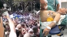 Povo faz manifestação apoteótica em frente ao hospital em que Bolsonaro é operado (Veja o Vídeo)