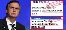 Mídia corporativista distorce fala de Bolsonaro para pintá-lo como simpatizante de Lula (veja o vídeo)