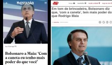 Estadão, com o claro objetivo de criar intriga, transforma brincadeira de Bolsonaro em notícia