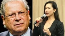 Fotomontagem: O condenado Dirceu e a magistrada Ludmila