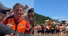 Bolsonaro aproveita folga, vai a praia e é recebido com grande festa pelos banhistas (veja o vídeo)