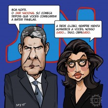 Charge da semana: Enquanto isso, na TV Funeral...