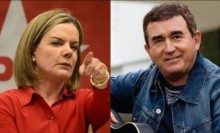 Gleisi ataca Amado Batista e leva invertida de Fiuza: "Quem tem que enfrentar a Justiça é o Lula, que é o ladrão" (veja o vídeo)
