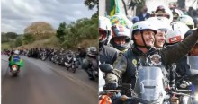 Homem filma e se impressiona com a quantidade de participantes na motociata de Chapecó: “Não acaba mais” (veja o vídeo)
