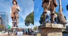 Grupo Cristão Conservador dá lição na "esquerdalha" e faz limpeza na estátua de Borba Gato