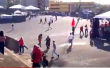 Em evento em MG, apoiadores de Lula e Kalil são surpreendidos por drone que joga fezes e urina (veja o vídeo)