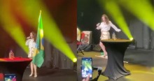 Sobrinha de Chico Buarque, cantora brasileira ‘pisoteia’ bandeira nacional em show (veja o vídeo)