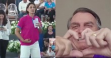 Ao vivo, Michelle faz declaração de amor, é surpreendida por Bolsonaro e público vai ao delírio (veja o vídeo)