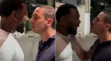 Filho de Otávio Mesquita dá tapa na cara de funkeiro após seu pai ser ofendido (veja o vídeo)