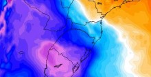 Chuva forte e frio intenso marcam início da semana no Sul