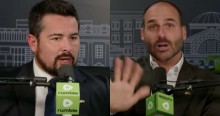 AO VIVO: Eduardo Bolsonaro e Paulo Figueiredo dentro da "casa" do maior inimigo de Moraes (veja o vídeo)