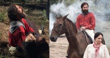 Na Europa, casal brasileiro interpreta os heróis Giuseppe e Anita Garibaldi