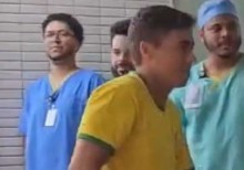 Nikolas vai até o Hospital visitar atingidos por raio (veja o vídeo)