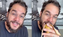 Namorado de Fátima Bernardes come banana ao citar Neymar e web não perdoa o “racismo”