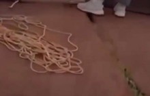 Vídeo mostra desespero após queda de mulher em rope jump (veja o vídeo)