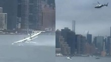 Avião tenta fazer pouso de emergência e acaba capotando (veja o vídeo)