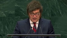 Milei começa discurso na ONU com o "pé na porta" (veja o vídeo)