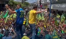 Enquanto Paes passeia no sítio, o governador eleito sacode o RJ com Flávio (veja o vídeo)