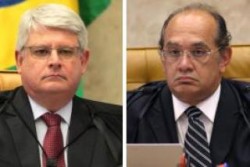 Rodrigo Janot e Gilmar Mendes: confronto