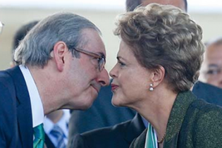 Abraçados, Dilma e Cunha tentam ganhar tempo