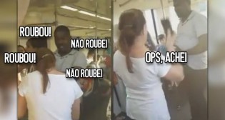 Flagrante: Mulher acusa homem negro de furto do celular que estava na bolsa (Veja o vídeo)