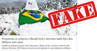 Notícia de que inverno será o mais frio do século é falsa, alerta MetSul