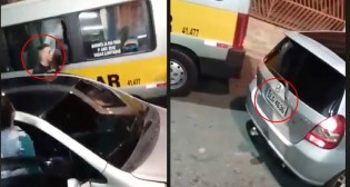 Procura-se um covarde que agrediu uma mulher traiçoeiramente (Veja o Vídeo)