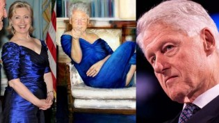 Bill Clinton é pego com a boca na botija: Hillary emprestou o vestido pra ele?