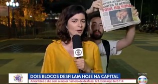 Globo tem transmissão "estranhamente" invadida com o apelo “fora Bolsonaro” (veja o vídeo)